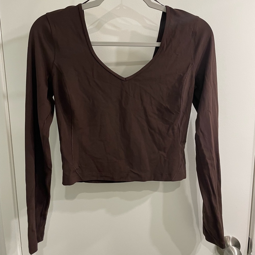 Lululemon Brown “Java” Align Cropped Top Size 8